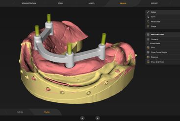 inLab CAD Software, standard bar