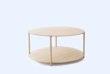 Lunaria table made of natural ash wood treated with wax oil